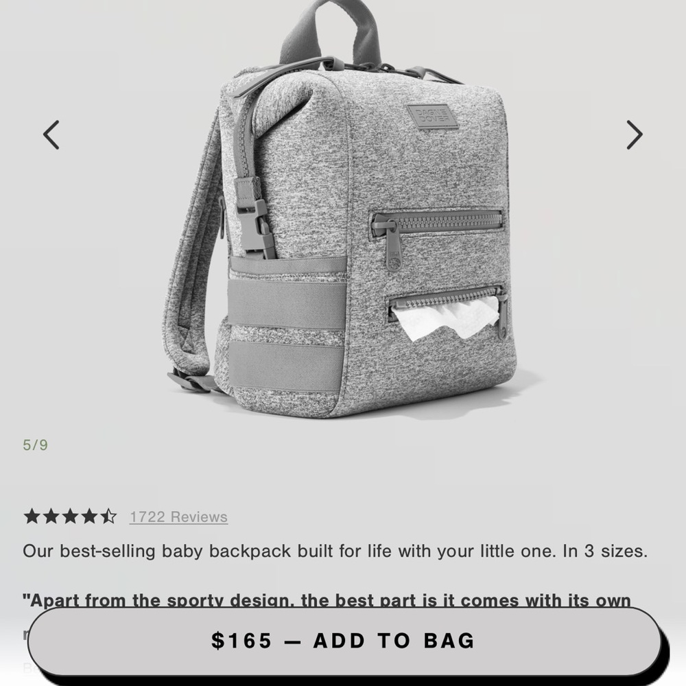 Dagne Dover neoprene diaper bag